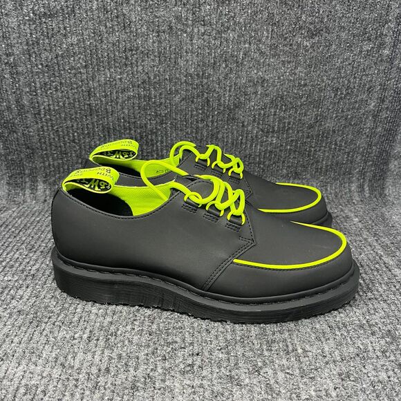 NEW Dr. Martens Ramsey ALT Creeper Leather Oxfords Black Neon Green Men 10 / 11W main image 6